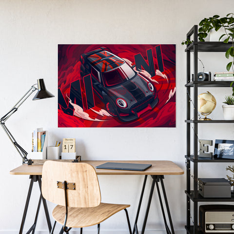 Mini Cooper Gloss Poster - Vibrant Automotive Art for Car Enthusiasts