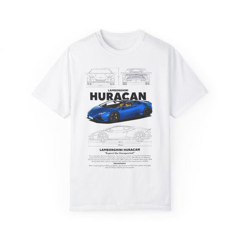 Lamborghini Huracan Unisex Garment-Dyed T-Shirt - Car Enthusiast Tee