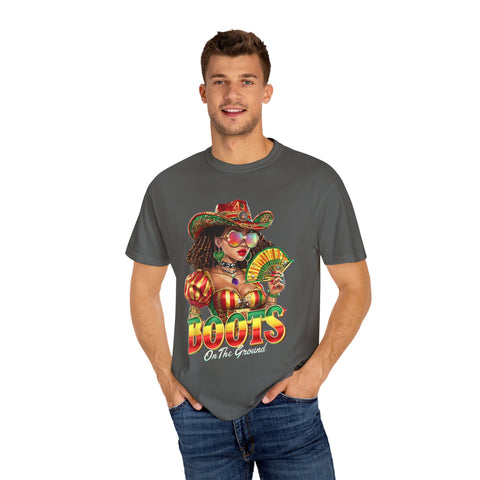 Colorful Boots Themed Unisex T-Shirt - Fun & Festive Design for Celebrations