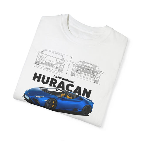 Lamborghini Huracan Unisex Garment-Dyed T-Shirt - Car Enthusiast Tee