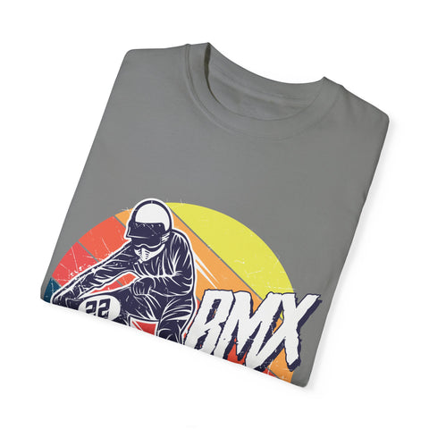 BMX Rider Graphic T-Shirt - Unisex Garment-Dyed Tee for Cycling Enthusiasts