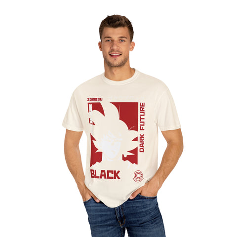 Unisex Garment-Dyed T-Shirt - Dark Future Saiyan Rose Design