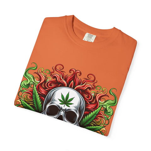 Unisex Skull & Cannabis Graphic T-Shirt - Edgy Streetwear Style