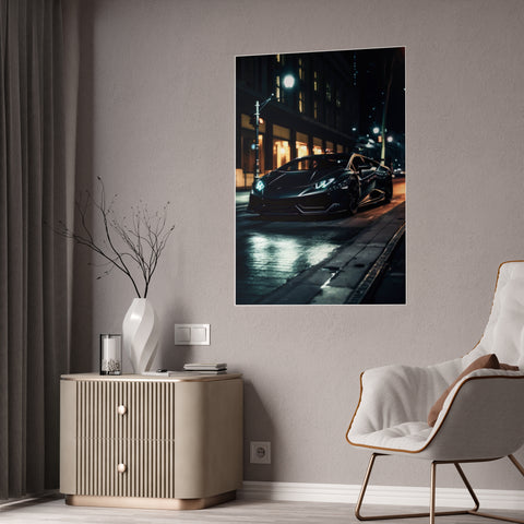 Sleek Glossy Car Poster - Modern Wall Art Decor for Auto Enthusiasts