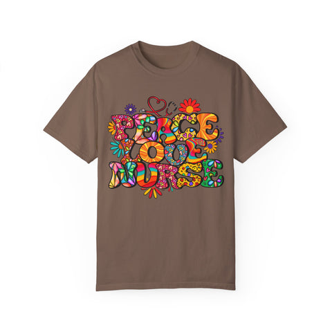 Peace Love Music Unisex Garment-Dyed T-shirt