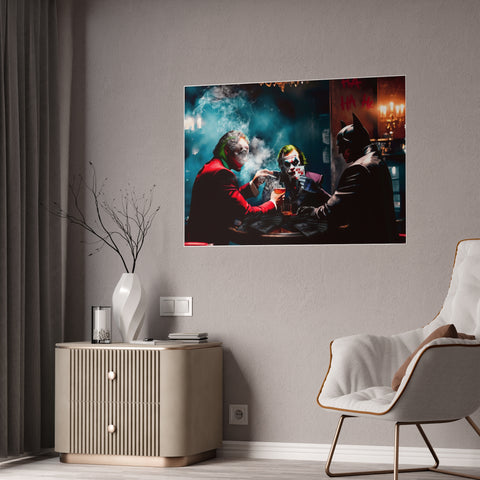 Gotham Villains Gloss Poster – Iconic Joker & Batman Wall Art