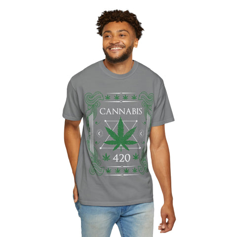 Cannabis 420 Unisex Garment-Dyed T-Shirt - Retro Style для Celebrations