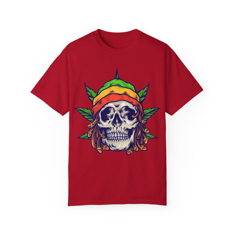 Skull & Leaf Graphic Unisex T-Shirt - Perfect for Festivals & Casual Wear