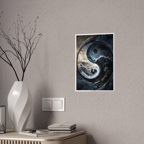 Serene Yin Yang Gloss Poster - Conceptual Art for Home Décor