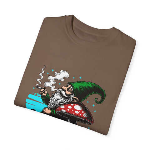 Magic Gnome T-shirt - Where Every Puff Unearths Magic | Unisex Garment-Dyed Tee for Nature Lovers