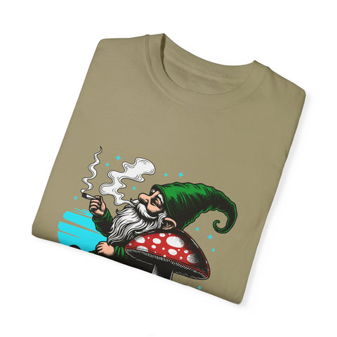 Magic Gnome T-shirt - Where Every Puff Unearths Magic | Unisex Garment-Dyed Tee for Nature Lovers