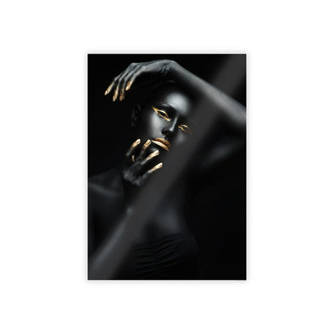 Elegant Gloss Poster | Black and Gold Art Print for Modern Home Decor