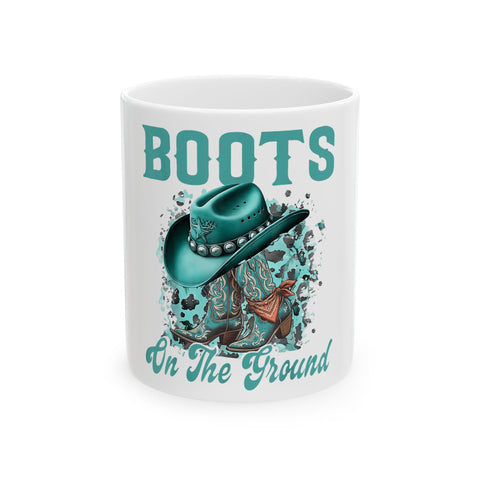 Funny Ceramic Coffee Mug - "Boo!" Halloween Ghost Design - 11oz & 15oz Options