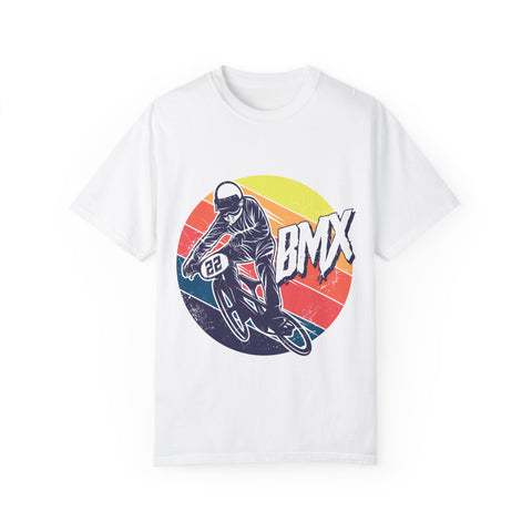 BMX Rider Graphic T-Shirt - Unisex Garment-Dyed Tee for Cycling Enthusiasts