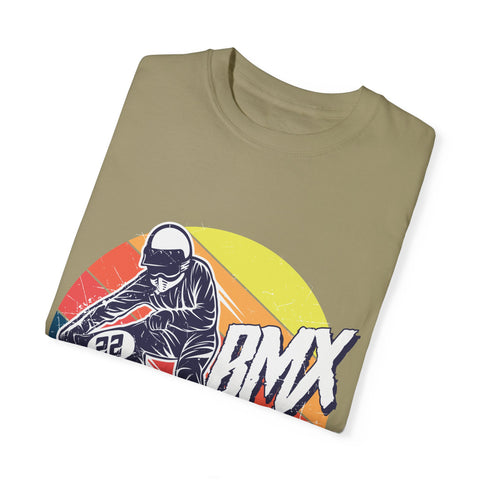 BMX Rider Graphic T-Shirt - Unisex Garment-Dyed Tee for Cycling Enthusiasts