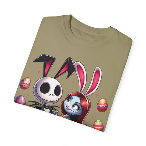 Easter-Themed Unisex T-Shirt with Bunny & Skeleton Print