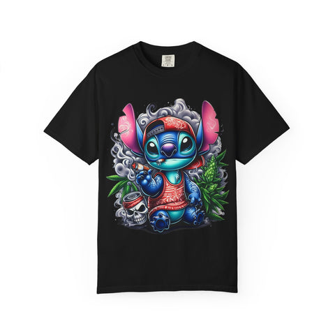 Colorful Stitch Graphic T-Shirt - Unisex Tie-Dye Style for Relaxed Vibes