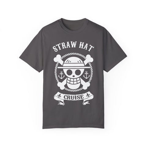 Straw Hat Cruise Graphic T-Shirt - Unisex Garment-Dyed Tee for Fans