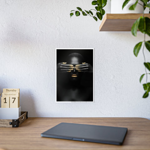 Elegant Gloss Poster - Black & Gold Art for Modern Decor
