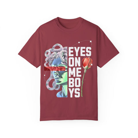 Artistic Unisex Dreamy T-Shirt - 'Eyes on Me, Boys' Design