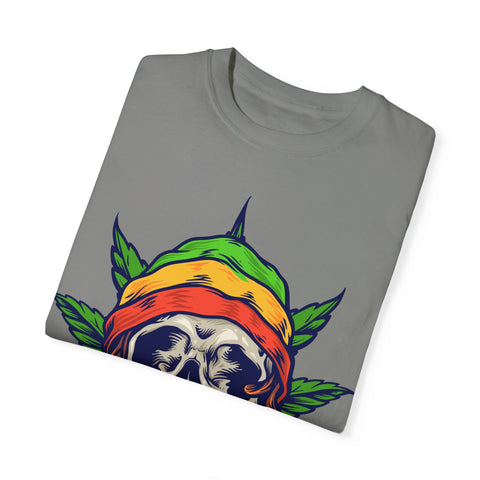 Skull & Leaf Graphic Unisex T-Shirt - Perfect for Festivals & Casual Wear