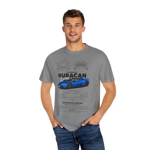 Lamborghini Huracan Unisex Garment-Dyed T-Shirt - Car Enthusiast Tee