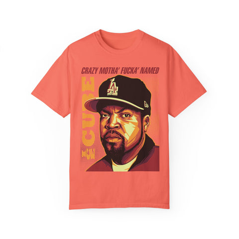 Unisex Garment-Dyed T-Shirt - 'Crazy Motha' Fucka' Named Ice Cube Graphic Tee