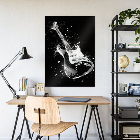 Rock & Roll Guitar Gloss Poster | Music Wall Art for Home Decor
