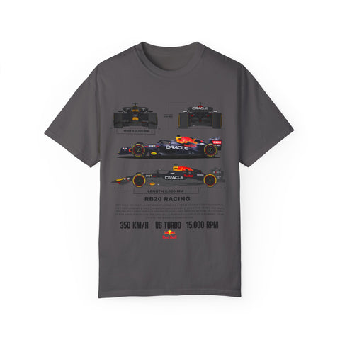 Red Bull Racing Unisex T-Shirt - 350 KM/H, UG Turbo, 15,000 RPM