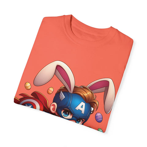 Easter Bunny Captain T-Shirt - Fun Unisex Garment-Dyed Tee