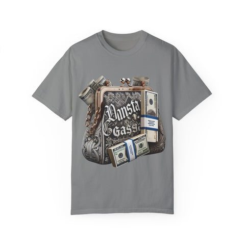 Gangsta Money Bag T-Shirt - Unisex Garment-Dyed Tee