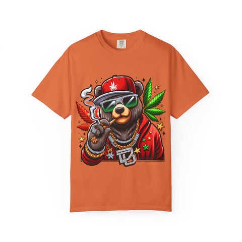 Chill Vibe Bear Unisex T-Shirt - Trendy Streetwear for Cannabis Lovers