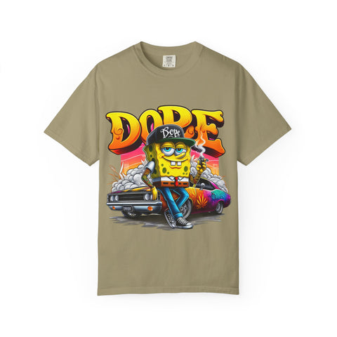 Dope SpongeBob Unisex Garment-Dyed T-Shirt - Fun Streetwear for Casual Vibes