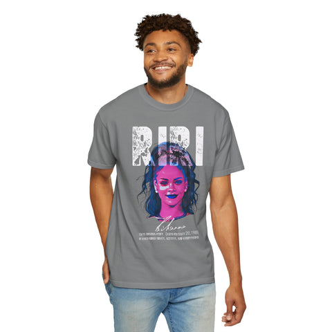 Riri Unisex Garment-Dyed T-Shirt - Trendy Graphic Tee for Music Lovers
