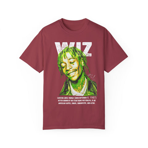 Unisex Garment-Dyed T-Shirt - Celebrate Wiz Khalifa's Legacy - Vibrant Graphic Tee