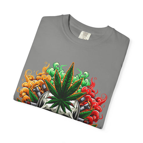 Skull & Cannabis Unisex T-Shirt - Bold Graphic Tee for Cannabis Enthusiasts