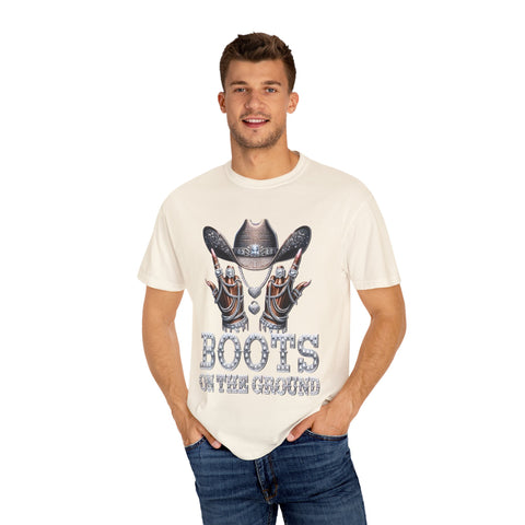 Country-Inspired Unisex T-Shirt - 'Boots on the Ground' Design