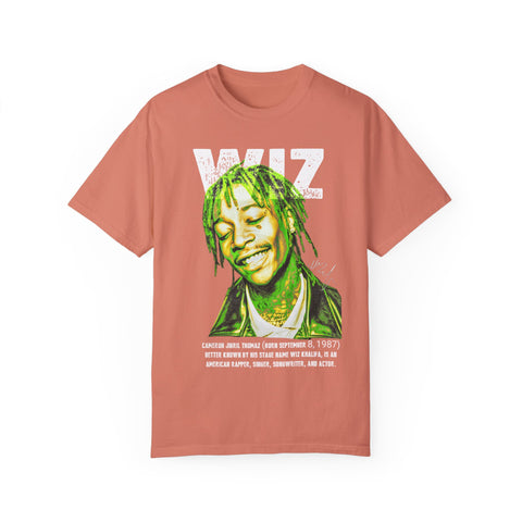 Unisex Garment-Dyed T-Shirt - Celebrate Wiz Khalifa's Legacy - Vibrant Graphic Tee