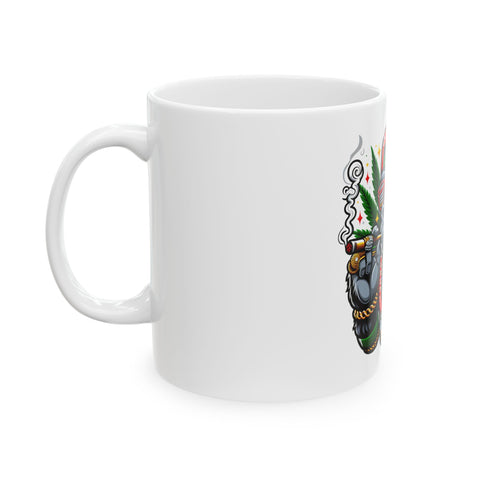 Good Vibes Gorilla Ceramic Mug - 11oz & 15oz, Perfect for Coffee Lovers and Cannabis Enthusiasts