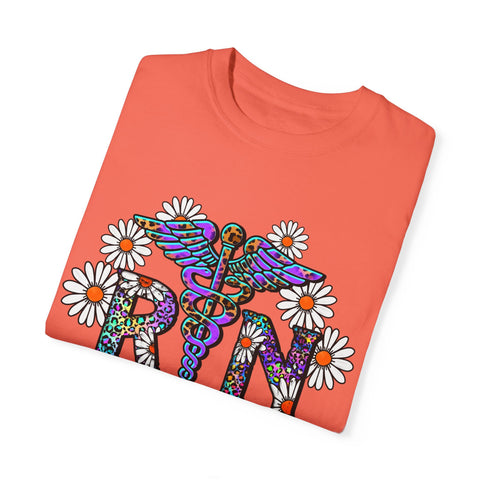 Boho Floral Graphic T-Shirt for Hippie Vibes – Rainbow RN Design