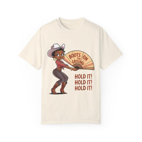 Boots on the Ground Unisex T-Shirt - Rustic Cowboy Vibe, Perfect for Festivals and Casual Outings