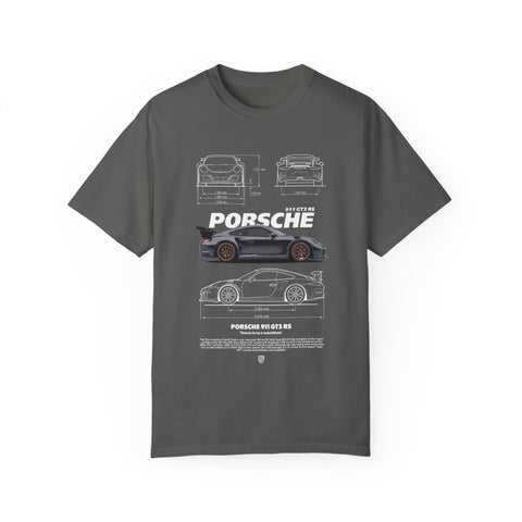 Porsche Blueprint Unisex T-Shirt - Automotive Enthusiast Graphic Tee