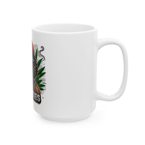 Good Vibes Ceramic Mug - 11oz & 15oz Coffee Cup for Tea Lovers and Herbal Enthusiasts