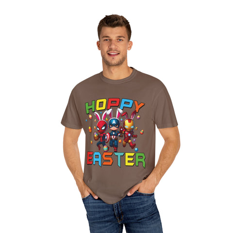 Hoppy Easter Unisex T-Shirt - Colorful Superhero Design