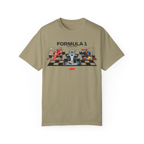 Formula 1 Racing Unisex Garment-Dyed T-shirt - Perfect for Fans and Race Day