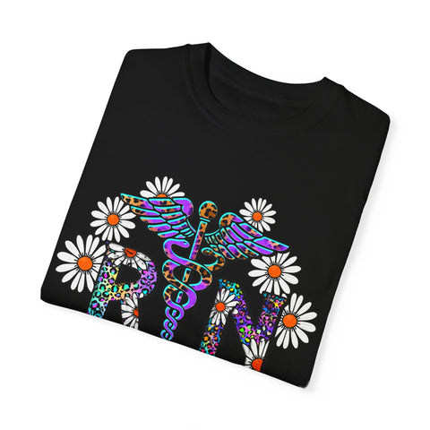 Boho Floral Graphic T-Shirt for Hippie Vibes – Rainbow RN Design
