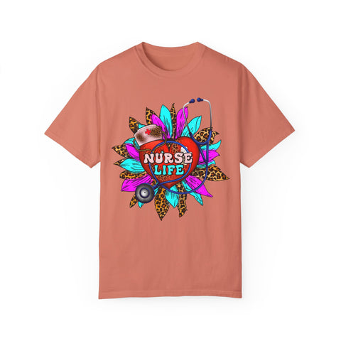 Nurse Life Unisex Garment-Dyed T-Shirt - Fun & Colorful Tee for Healthcare Heroes