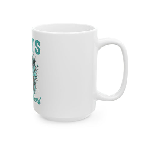 Funny Ceramic Coffee Mug - "Boo!" Halloween Ghost Design - 11oz & 15oz Options