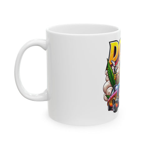 Dope Vibes Ceramic Mug - 11oz & 15oz | Funky Sponge Art for Coffee Lovers