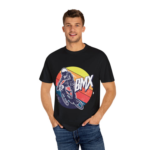 BMX Rider Graphic T-Shirt - Unisex Garment-Dyed Tee for Cycling Enthusiasts